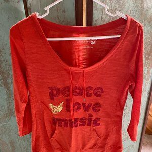 Dream Out Loud Orange 3/4 shirt with pocket size S